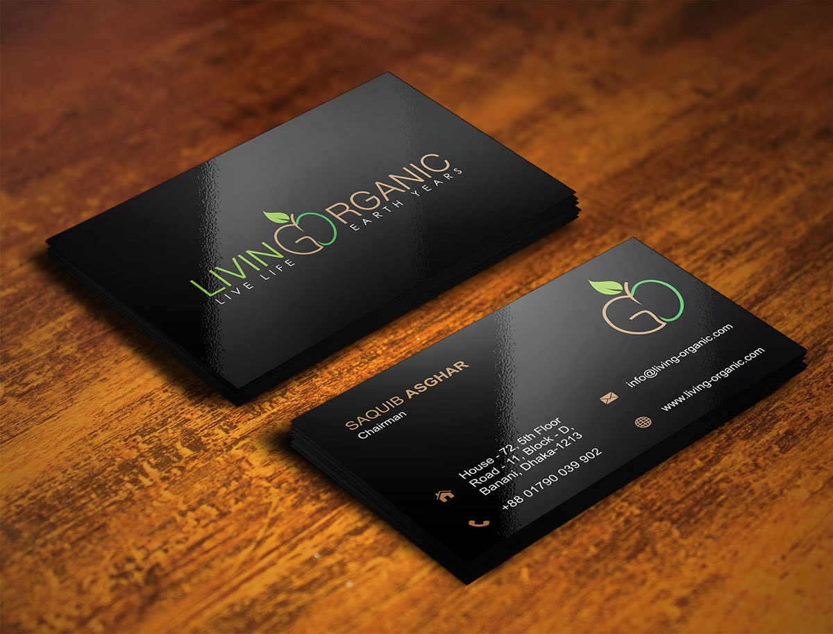 Living Organic Logo and Business Card Design